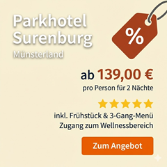 2 Nächte im Parkhotel Surenburg ab 139€ pro Person inkl. Wellness, 3Gang Menü, Frühstück usw.