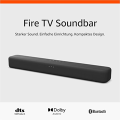 Amazon Fire TV Soundbar (2.0-Kanal, DTS Virtual:X, Bluetooth) für 99,99€ (Vergleich: 126,49€)