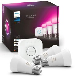 PHILIPS Hue White & Color Ambiance E27 Starter Set (1100lm + Bridge) für 71,20€ (Vergleich: 99,90€)