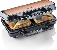 Bestron XL Sandwichmaker (für große Toasts, 900W, Kupfer-Design) für 20,79€ (Vergleich: 28,99€)