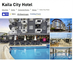 Kaila City Hotel in Alanya/Türkei im April ab 358€ pro Person pro Woche inkl. All Inclusive, Flug, Transfer etc.