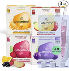 waterdrop® Microdrink Set „Apfel & Beeren Mix“ (48 Würfel) für nur 25,19€