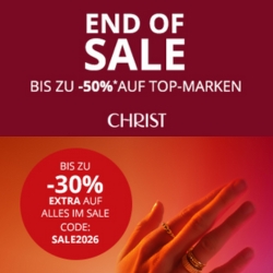 Christ: End of Sale mit bis zu 50% Rabatt + 30% Extra-Rabatt auf alles im Sale