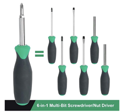 Amazon Basics Multibit Schraubendreher (6-in-1) für 3,97€
