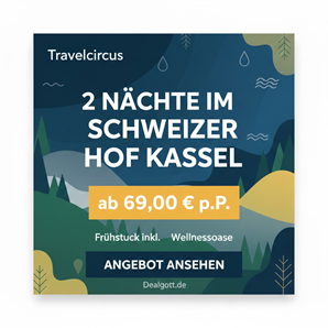 2 Nächte im Hotel Schweizer Hof Kassel ab 69€ pro Person inkl. Frühstück, Sauna und Co.