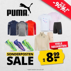 SportSpar: Puma Sale mit bis zu 90% Rabatt, viele Neuheiten und Preisen ab 8,99€