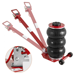 VEVOR Pneumatischen Wagenheber (3 Tonnen) mit langem Griff und 3-Sack-System für 68,90€