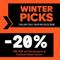SportScheck: 20% Rabatt auf ausgewählte Wintersport- und Outdoor-Ausrüstung