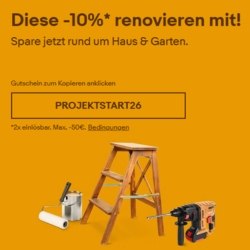 eBay: 10% Rabatt auf Haus & Garten