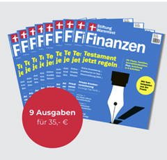 9 Ausgaben Stiftung Warentest Finanzen für 35,00€ + Buch „Steuern 2026“ & Notizbuch gratis