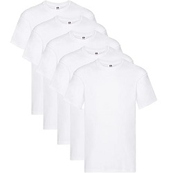 Fruit of the Loom Herren T-Shirt 5er Pack (100% Baumwolle) für 12,40€ (Vergleich: 18,99€)