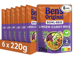 BEN’S ORIGINAL Express Bowl-Reis Linsen Curry (6 x 220g) für 8,14€