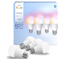 Philips Hue Essential White & Color Ambiance E27 LED 4er-Pack für 49,99€ (Vergleich: 64,94€)