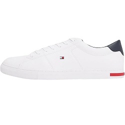 Tommy Hilfiger Herren Vulcanized Sneaker (Echtleder, Weiß) für 56,06€ (Vergleich: 84,40€)