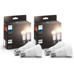 Philips Hue White E27 LED Lampe 4er Pack (1055lm, dimmbar) für 36,99€ (Vergleich: 52,00€)