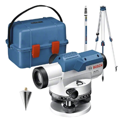 Bosch Professional GOL 20 D Optisches Nivelliergerät Set (inkl. Stativ & Messlatte) für 174,99€ (Vergleich: 239,90€)