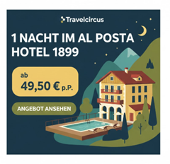 Italien: 1 Nacht im Adults Only „Al Posta Hotel 1899“ ab 49,50€ pro Person inkl. Halbpension & Spa