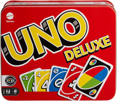 UNO Deluxe (Kartenspiel-Klassiker in Metalldose, inkl. Punkteblock) für 8,99€ (Vergleich: 13,94€)
