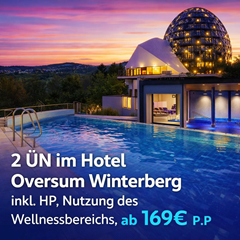 2 ÜN im Hotel Oversum Winterberg inkl. HP, Nutzung des Wellnessbereichs, ab 169€ p.P