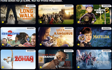 Amazon Prime Video: Leihfilme für 99 Cent