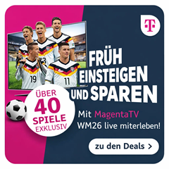 [Top – alle WM Spiele] Magenta Angebote bei Logitel mit Cashback, 6 Monate gratis usw. – so z.B. Magenta Smart mit RTL+, Netflix + Disney+ für 9,83€
