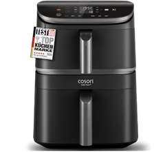 COSORI 2-Kammern Heißluftfritteuse (10,8L, Edelstahl-Innenraum) für 139,94€ (Vergleich: 188,86€)