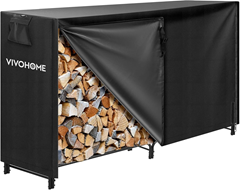 VIVOHOME 1,8m Kaminholzregal mit Abdeckung für 70,85€