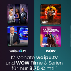 Streaming-Hammer: waipu.tv Perfect Plus + WOW Filme & Serien zum halben Preis – nur 8,75 € mtl.!