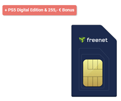 Sony PlayStation 5 Digital Edition GRATIS zur freenet Magenta Mobil M (50 GB, Telekom) für 29,95€ + 255€ Bonus
