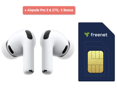 Apple AirPods Pro 3 für nur 0,95€ mit der freenet Magenta Mobil M (50 GB, Telekom) für 24,95€ + 275€ Bonus