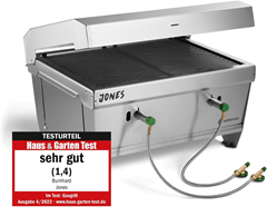 BURNHARD Camping Gasgrill JONES (2-Brenner, 6.4 kW) für 199,20€ dank Coupon (Vergleich: 249€)
