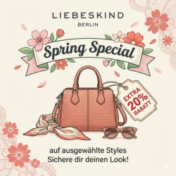 Liebeskind Berlin: Spring Special mit 20% Extra-Rabatt auf ausgewählte Styles
