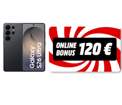 Samsung Galaxy S26 Ultra (256 GB) für 149€ Vodafone Doppelkartenaktion (50 GB und 5 GB) für 39,98€ im Monat + bis zu 170€ Bonus
