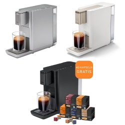 TCHIBO Qbo ICONIC Kapselmaschine inkl. 40 Kapseln für 39,00€ (Vergleich: 49,00€)