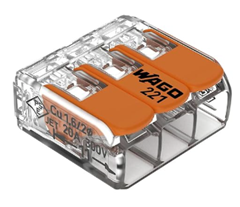50 Stück WAGO 221-413 Verbindungsklemmen (3-Leiter, bis 4 mm²) für 14,99€ (Vergleich: 23,99€)