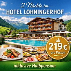 2 Nächte im Hotel Lohningerhof ab 219 € pro Person inklusive Halbpension & Wellness