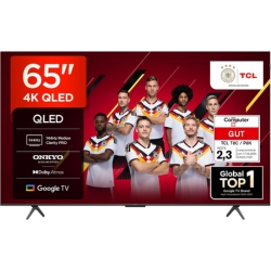TCL 65T8C 65 Zoll QLED 4K TV (144Hz, Google TV, Onkyo Sound) für 499,00€ (Vergleich: 607,05€)