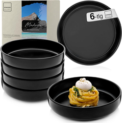 Sänger Madeira 6er Set Pastaschalen aus Steingut (880ml, Mattschwarz) für 33,99€ (Vergleich: 44,99€)