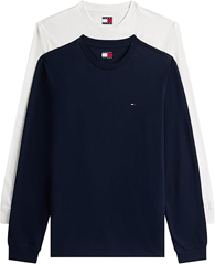 Tommy Jeans Herren 2er Pack Langarmshirts (Slim Fit, 100% Baumwolle, XS, S und XXL) für 35,69€ (Vergleich: 50,39€)