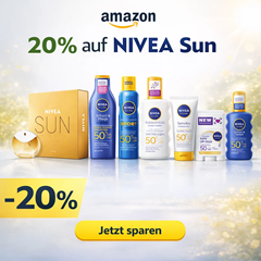 Amazon Aktion: 20% Rabatt auf NIVEA SUN Sonnenschutz & After Sun ab 15€