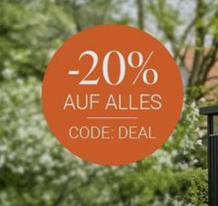 20% Rabatt auf alles bei Juskys