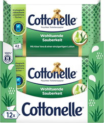 Cottonelle Feuchtes Toilettenpapier (12 x 42 Tücher) für 12,85€ (Vergleich: 17,99€)