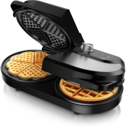 Arendo Doppel-Waffeleisen (1400W, 2 Zonen, Herz & Belgisch) für 39,91€ (Vergleich: 45,99€)