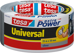 tesa extra Power Universal Gewebeband (25m x 50mm, Grau, wetterfest) für 4,72€ (Vergleich: 7,30€)