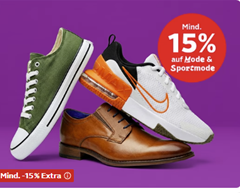 [nur heute] Otto.de: mindestens 15% auf Mode