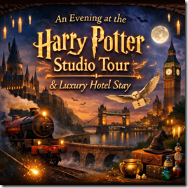 An Evening at Warner Bros. Studio Tour London ab 499 € pro Person mit 2 Übernachtungen, Frühstück, Event mit 2-Gänge Menü in der Großen Halle usw.