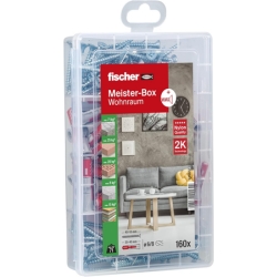 fischer Meister-Box Wohnraum (160-teilig, DuoPower Dübel & Schrauben) für 11,99€ (Vergleich: 16,11€)