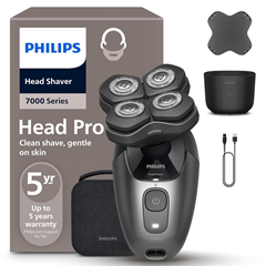 PHILIPS Head Shaver Pro Series 7000 Glatzenrasierer (360° Flex, Nass/Trocken) für 69,75€ (Vergleich: 80,21€)