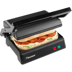 Bestron Kontaktgrill & Paninimaker (1.000W, Antihaft, inkl. Auffangschale) für 19,99€ (Vergleich: 32,59€)