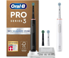 Oral-B Pro Series 3 Doppelpack (2 Handstücke, 4 Bürstenköpfe) für 74,99€ (Vergleich: 93,32€)